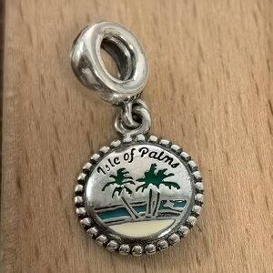 Pandora Sparkling Isle of Palm Tree Charm Pendant, S925 Silver Bracelets